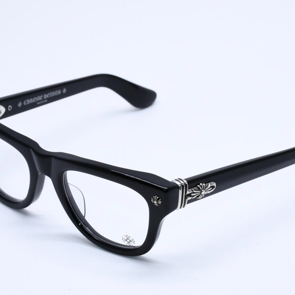 CHROME HEARTS クロムハーツ TRITITSAGAIN トライティッツアゲイン 伊達メガネ サイズ53□22-150 CHプラス クロスボール 美品 中古 4a004825