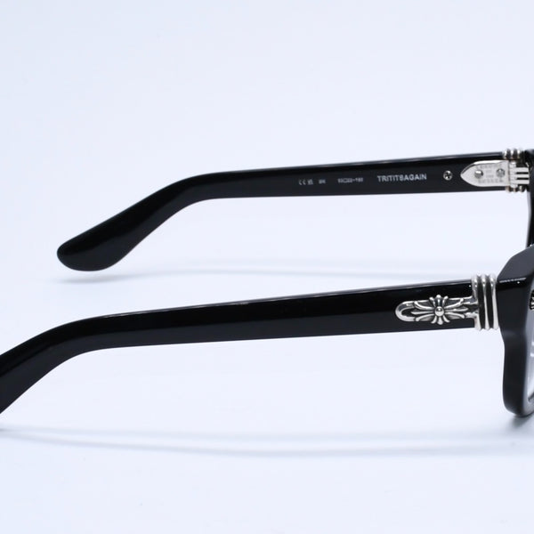 CHROME HEARTS クロムハーツ TRITITSAGAIN トライティッツアゲイン 伊達メガネ サイズ53□22-150 CHプラス クロスボール 美品 中古 4a004825