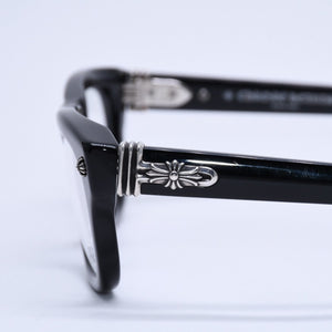 CHROME HEARTS クロムハーツ TRITITSAGAIN トライティッツアゲイン 伊達メガネ サイズ53□22-150 CHプラス クロスボール 美品 中古 4a004825