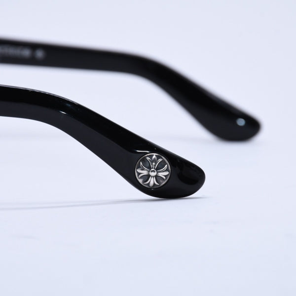 CHROME HEARTS クロムハーツ TRITITSAGAIN トライティッツアゲイン 伊達メガネ サイズ53□22-150 CHプラス クロスボール 美品 中古 4a004825