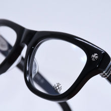 画像をギャラリービューアに読み込む, CHROME HEARTS クロムハーツ TRITITSAGAIN トライティッツアゲイン 伊達メガネ サイズ53□22-150 CHプラス クロスボール 美品 中古 4a004825