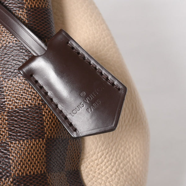 LOUIS VUITTON ルイヴィトン ブリタニー ハンドバッグ N41674 ダミエキャンバス ブラウン ベージュ ダミエエベヌ ゴールド金具 美品 中古 4a004829