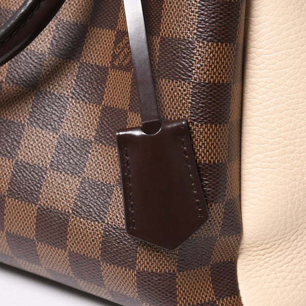 LOUIS VUITTON ルイヴィトン ブリタニー ハンドバッグ N41674 ダミエキャンバス ブラウン ベージュ ダミエエベヌ ゴールド金具 美品 中古 4a004829