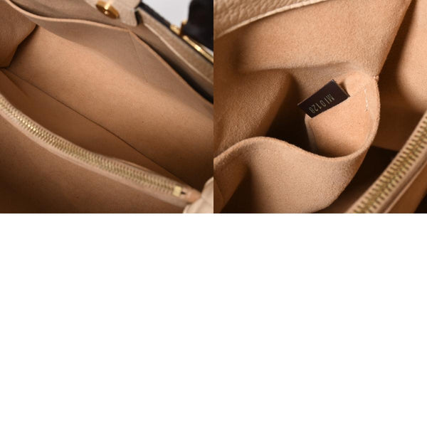 LOUIS VUITTON ルイヴィトン ブリタニー ハンドバッグ N41674 ダミエキャンバス ブラウン ベージュ ダミエエベヌ ゴールド金具 美品 中古 4a004829