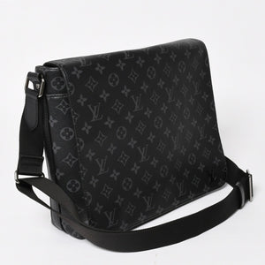 極美品 LOUIS VUITTON ルイヴィトン ディストリクトMM モノグラムエクリプス M44001 ショルダーバッグ ブラック 中古 4a004841