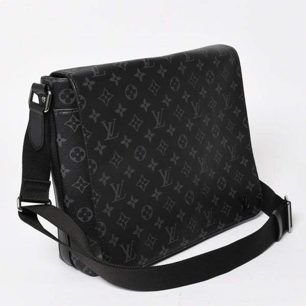 極美品 LOUIS VUITTON ルイヴィトン ディストリクトMM モノグラムエクリプス M44001 ショルダーバッグ ブラック 中古 4a004841