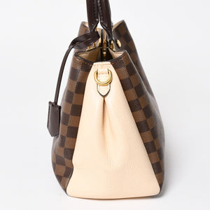 LOUIS VUITTON ルイヴィトン ブリタニー ハンドバッグ N41674 ダミエキャンバス ブラウン ベージュ ダミエエベヌ ゴールド金具 美品 中古 4a004829