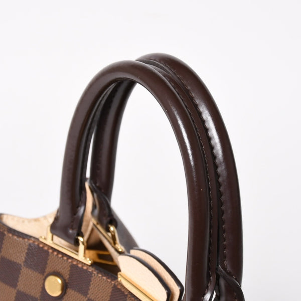 LOUIS VUITTON ルイヴィトン ブリタニー ハンドバッグ N41674 ダミエキャンバス ブラウン ベージュ ダミエエベヌ ゴールド金具 美品 中古 4a004829