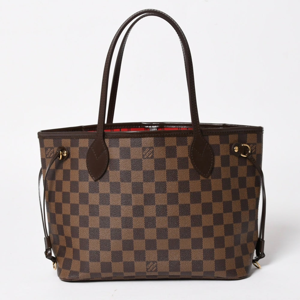 LOUIS VUITTON Neverfull PM handbag N41359 Damier Ebene canvas brown VI3068 Gold hardware Good used 4a004828