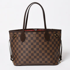 LOUIS VUITTON ルイヴィトン ネヴァーフルPM ハンドバッグ N41359 ダミエエベヌキャンバス ブラウン VI3068 ゴールド金具 良品 中古 4a004828