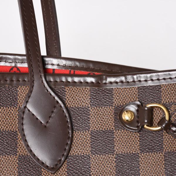 LOUIS VUITTON ルイヴィトン ネヴァーフルPM ハンドバッグ N41359 ダミエエベヌキャンバス ブラウン VI3068 ゴールド金具 良品 中古 4a004828