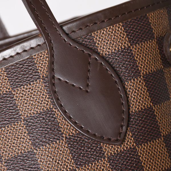 LOUIS VUITTON ルイヴィトン ネヴァーフルPM ハンドバッグ N41359 ダミエエベヌキャンバス ブラウン VI3068 ゴールド金具 良品 中古 4a004828