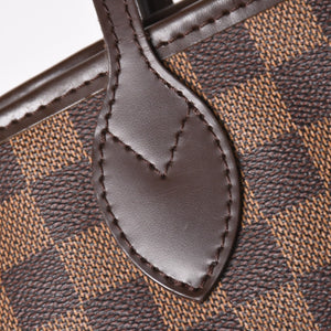 LOUIS VUITTON ルイヴィトン ネヴァーフルPM ハンドバッグ N41359 ダミエエベヌキャンバス ブラウン VI3068 ゴールド金具 良品 中古 4a004828