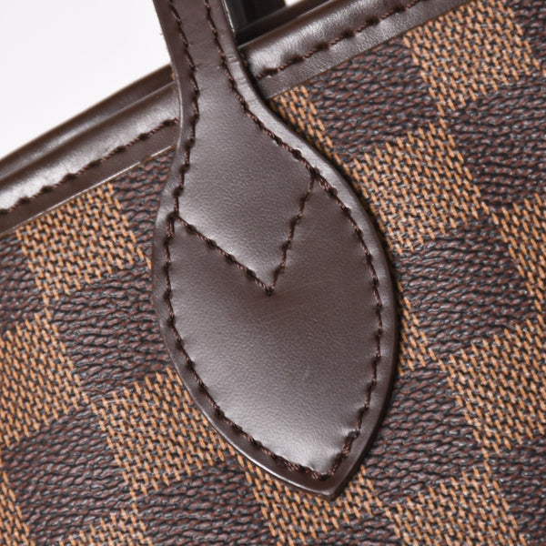 LOUIS VUITTON ルイヴィトン ネヴァーフルPM ハンドバッグ N41359 ダミエエベヌキャンバス ブラウン VI3068 ゴールド金具 良品 中古 4a004828
