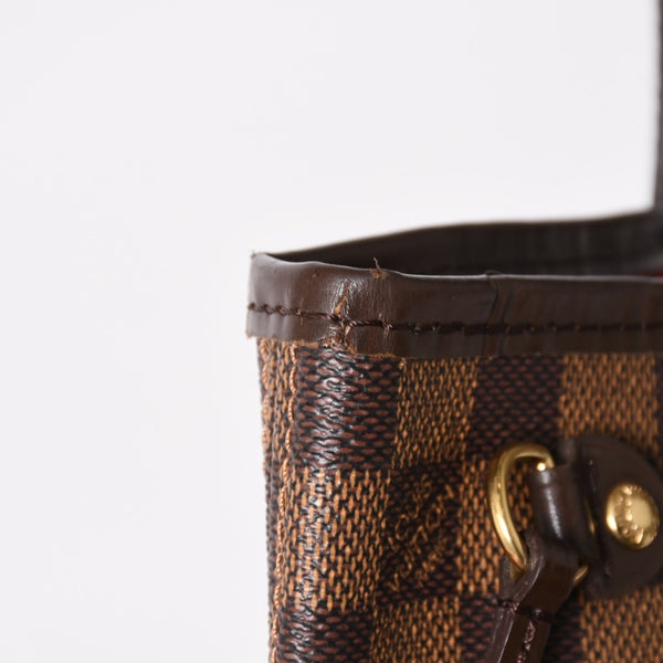 LOUIS VUITTON ルイヴィトン ネヴァーフルPM ハンドバッグ N41359 ダミエエベヌキャンバス ブラウン VI3068 ゴールド金具 良品 中古 4a004828