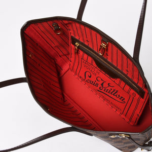 LOUIS VUITTON ルイヴィトン ネヴァーフルPM ハンドバッグ N41359 ダミエエベヌキャンバス ブラウン VI3068 ゴールド金具 良品 中古 4a004828