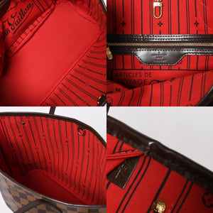 LOUIS VUITTON ルイヴィトン ネヴァーフルPM ハンドバッグ N41359 ダミエエベヌキャンバス ブラウン VI3068 ゴールド金具 良品 中古 4a004828