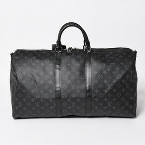 極美品 LOUIS VUITTON ルイヴィトン ボストンバッグ キーポルバンドリエール55 モノグラムエクリプス M40605 中古 4a005016