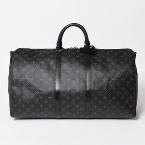 極美品 LOUIS VUITTON ルイヴィトン ボストンバッグ キーポルバンドリエール55 モノグラムエクリプス M40605 中古 4a005016