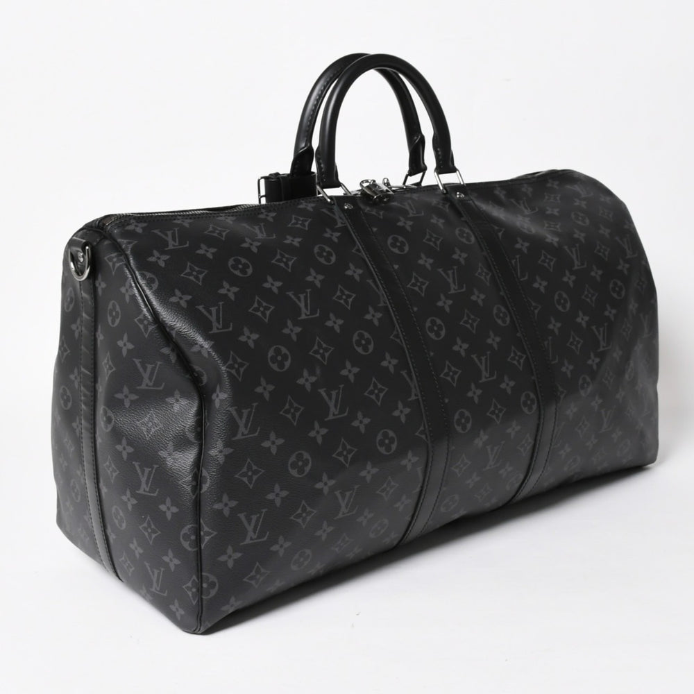 極美品 LOUIS VUITTON ルイヴィトン ボストンバッグ キーポルバンドリエール55 モノグラムエクリプス M40605 中古 4a005016