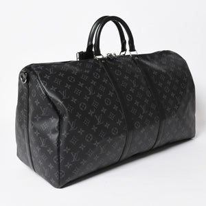 極美品 LOUIS VUITTON ルイヴィトン ボストンバッグ キーポルバンドリエール55 モノグラムエクリプス M40605 中古 4a005016