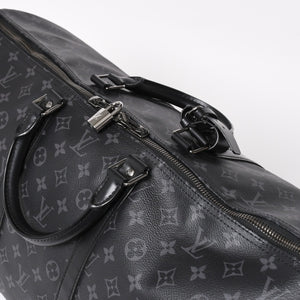 極美品 LOUIS VUITTON ルイヴィトン ボストンバッグ キーポルバンドリエール55 モノグラムエクリプス M40605 中古 4a005016