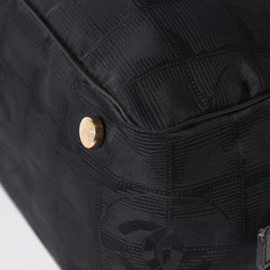 CHANEL シャネル ニュートラベルライン ミニハンドバッグ A15828 7番台 ブラック ココマーク ナイロンジャガード ゴールド金具 美品 中古 4a005810