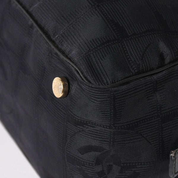 CHANEL シャネル ニュートラベルライン ミニハンドバッグ A15828 7番台 ブラック ココマーク ナイロンジャガード ゴールド金具 美品 中古 4a005810