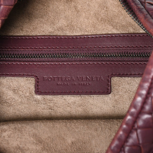 BOTTEGA VENETA ボッテガヴェネタ イントレチャート ホーボー ワンショルダーバッグ バーガンディ ワインレッド 美品 中古 4a004836