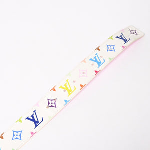 LOUIS VUITTON ルイヴィトン サンチュール ベルト M9627 PVC ホワイト マルチカラー ゴールド金具 サイズ90/36 美品 中古 4a004800