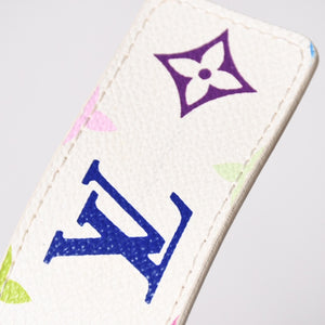 LOUIS VUITTON ルイヴィトン サンチュール ベルト M9627 PVC ホワイト マルチカラー ゴールド金具 サイズ90/36 美品 中古 4a004800