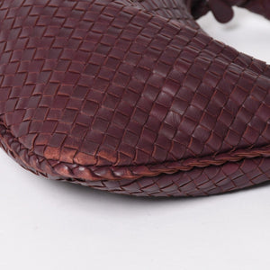 BOTTEGA VENETA ボッテガヴェネタ イントレチャート ホーボー ワンショルダーバッグ バーガンディ ワインレッド 美品 中古 4a004836