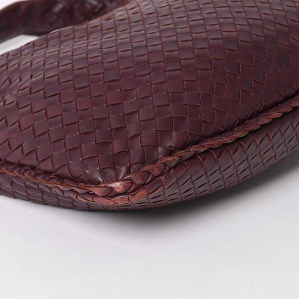 BOTTEGA VENETA ボッテガヴェネタ イントレチャート ホーボー ワンショルダーバッグ バーガンディ ワインレッド 美品 中古 4a004836