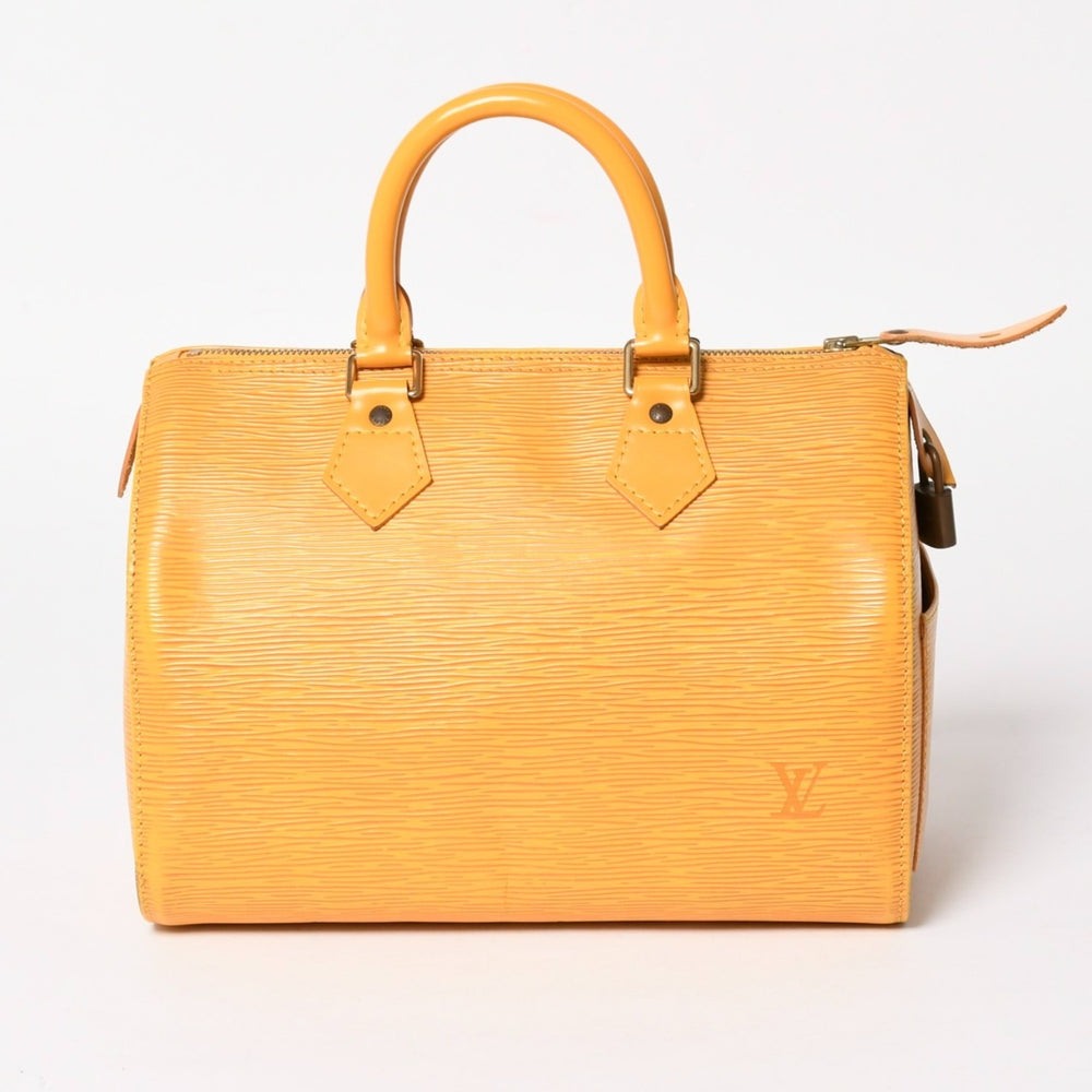 LOUIS VUITTON ルイヴィトン エピ スピーディ25 ボストンバッグ ハンドバッグ タッシリイエロー エピレザー ゴールド金具 M43019 美品 中古 4a004843