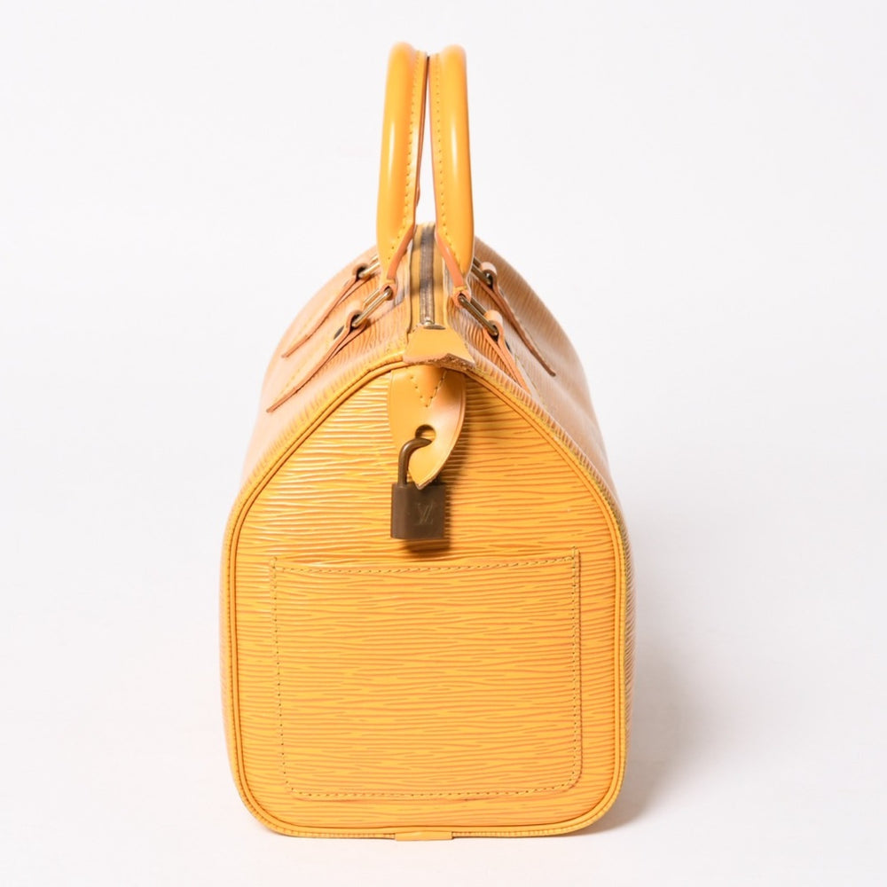 LOUIS VUITTON ルイヴィトン エピ スピーディ25 ボストンバッグ ハンドバッグ タッシリイエロー エピレザー ゴールド金具 M43019 美品 中古 4a004843