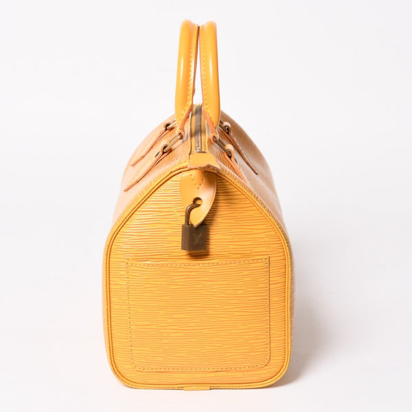LOUIS VUITTON ルイヴィトン エピ スピーディ25 ボストンバッグ ハンドバッグ タッシリイエロー エピレザー ゴールド金具 M43019 美品 中古 4a004843