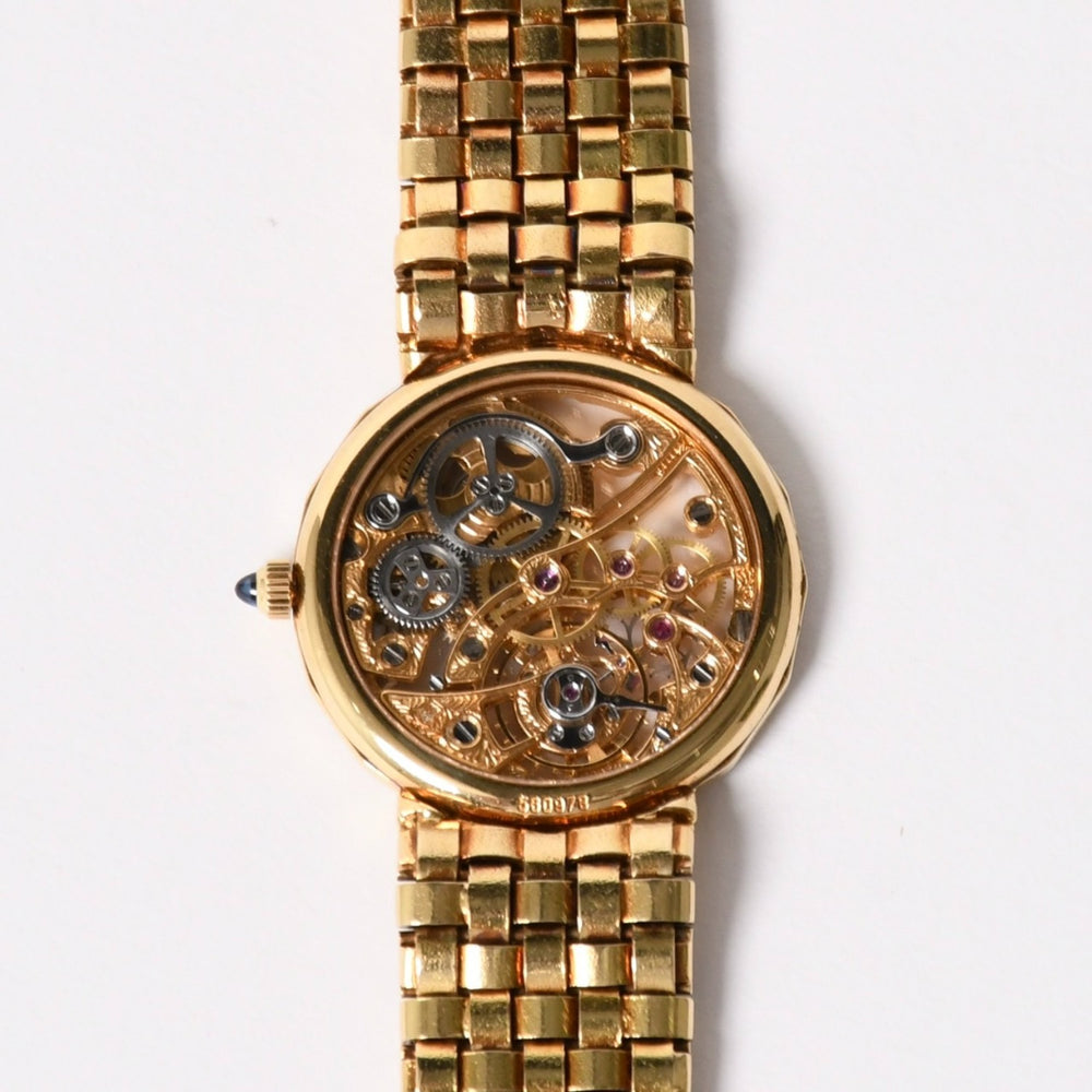 VACHERON CONSTANTIN Patrimony Skeleton Watch 13508 Manual Winding Diamond 18KYG Good Condition Used 4a003106