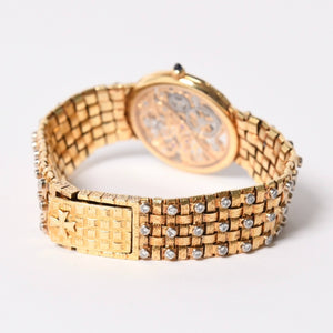 VACHERON CONSTANTIN ヴァシュロンコンスタンタン パトリモニー スケルトン 腕時計 13508 手巻き ダイヤモンド 18KYG 美品 中古 4a003106