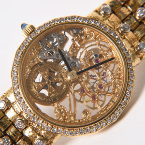 VACHERON CONSTANTIN ヴァシュロンコンスタンタン パトリモニー スケルトン 腕時計 13508 手巻き ダイヤモンド 18KYG 美品 中古 4a003106