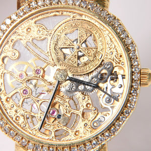 VACHERON CONSTANTIN ヴァシュロンコンスタンタン パトリモニー スケルトン 腕時計 13508 手巻き ダイヤモンド 18KYG 美品 中古 4a003106