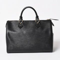 極美品 LOUIS VUITTON ルイヴィトン スピーディ30 ハンドバッグ M59022 エピレザー ブラック ゴールド金具 中古 4a004846