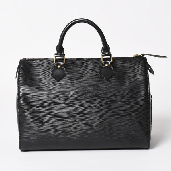 極美品 LOUIS VUITTON ルイヴィトン スピーディ30 ハンドバッグ M59022 エピレザー ブラック ゴールド金具 中古 4a004846