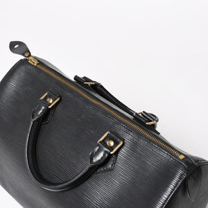 極美品 LOUIS VUITTON ルイヴィトン スピーディ30 ハンドバッグ M59022 エピレザー ブラック ゴールド金具 中古 4a004846