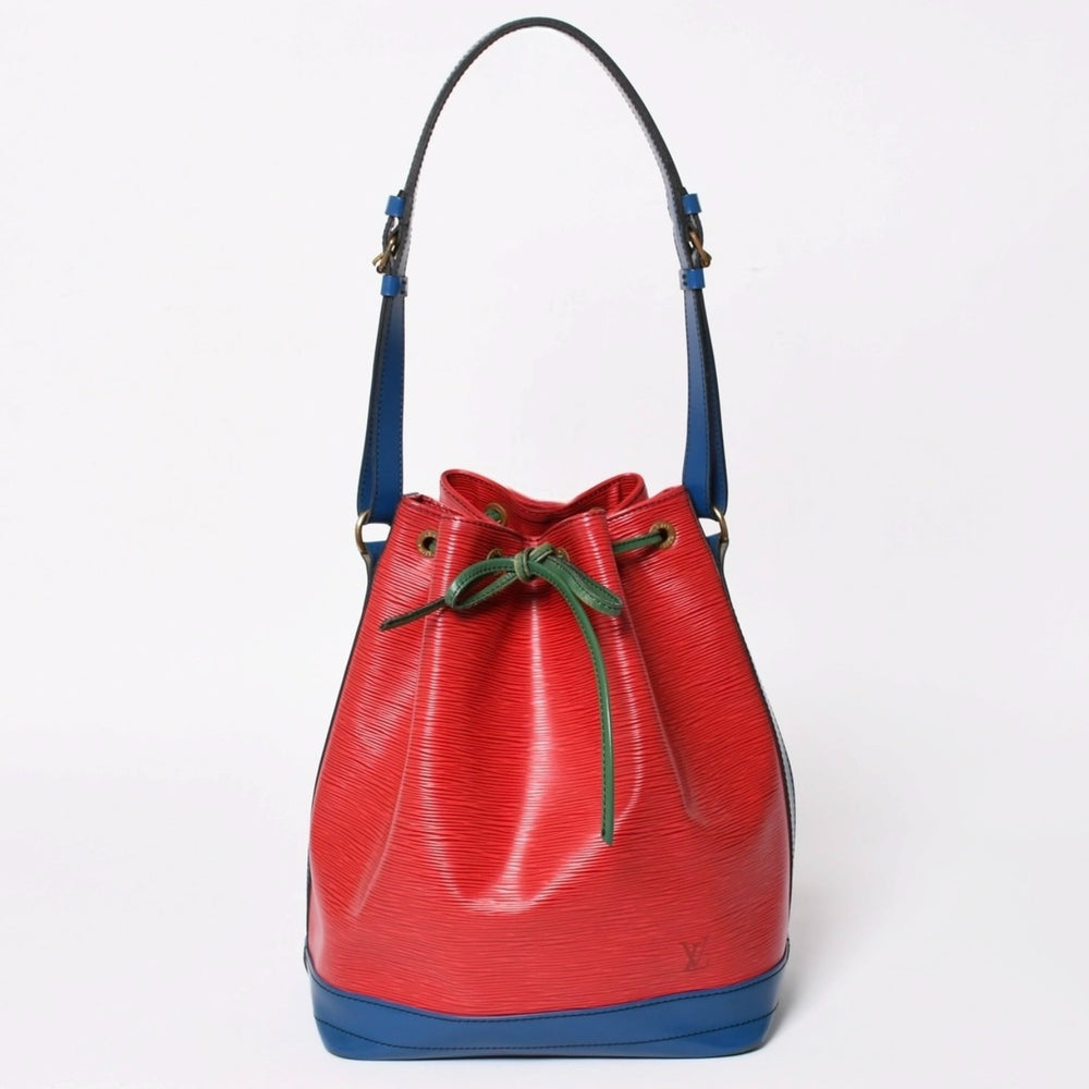 LOUIS VUITTON Epi Noe Tricolor Drawstring Shoulder Bag M44084 Multicolor Leather Gold Hardware Good Condition Used 4a005035
