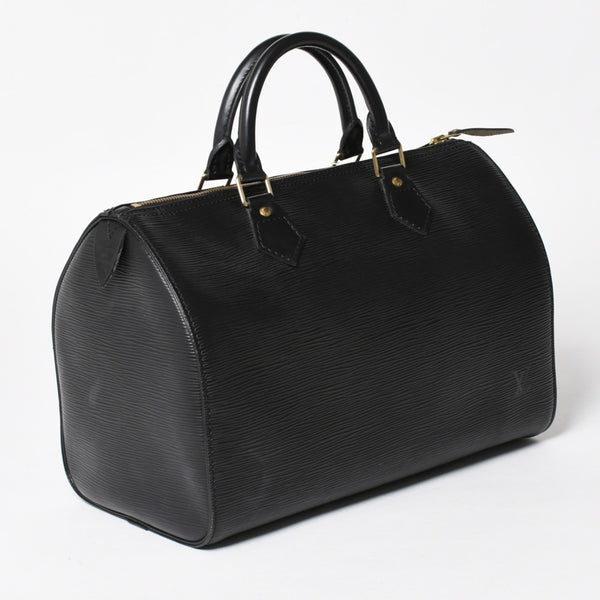 極美品 LOUIS VUITTON ルイヴィトン スピーディ30 ハンドバッグ M59022 エピレザー ブラック ゴールド金具 中古 4a004846
