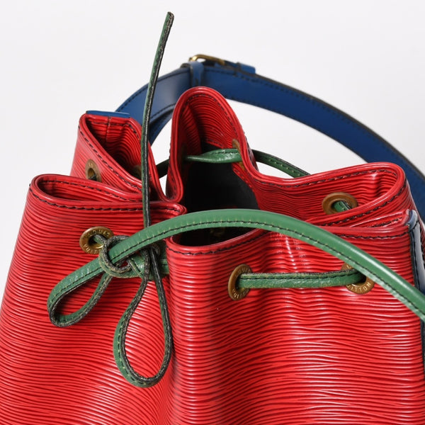 LOUIS VUITTON ルイヴィトン エピ ノエ トリコロール 巾着ショルダーバッグ M44084 マルチカラー レザー ゴールド金具 美品 中古 4a005035