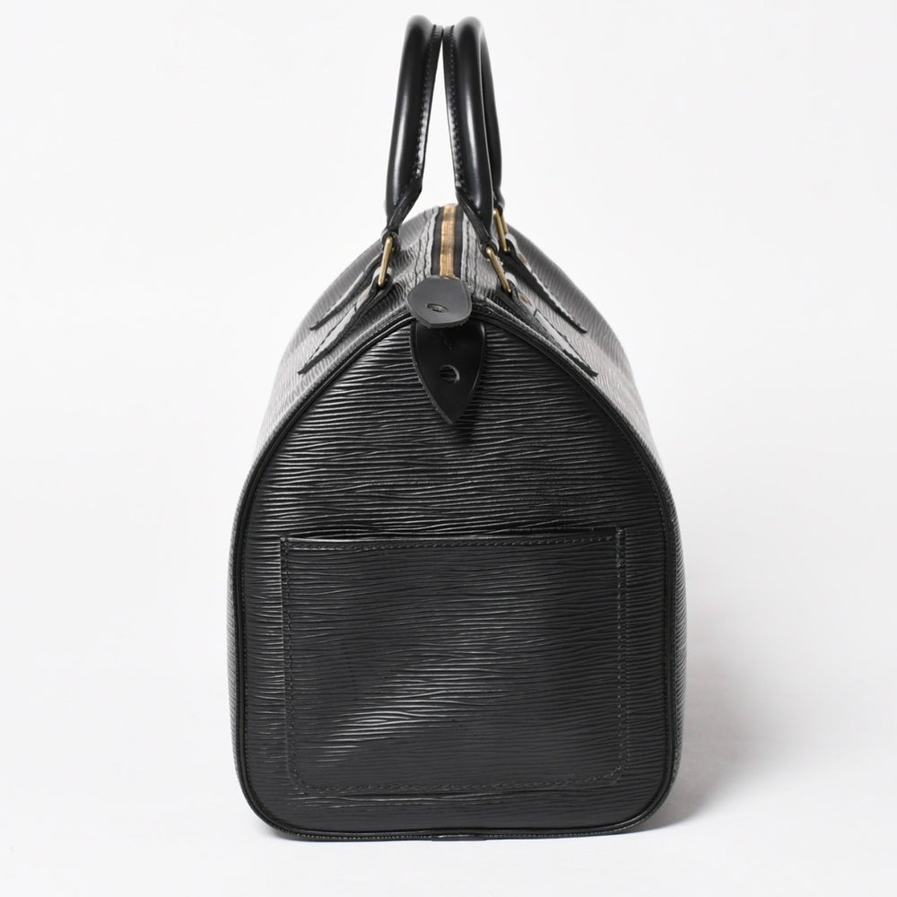 極美品 LOUIS VUITTON ルイヴィトン スピーディ30 ハンドバッグ M59022 エピレザー ブラック ゴールド金具 中古 4a004846