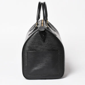 極美品 LOUIS VUITTON ルイヴィトン スピーディ30 ハンドバッグ M59022 エピレザー ブラック ゴールド金具 中古 4a004846