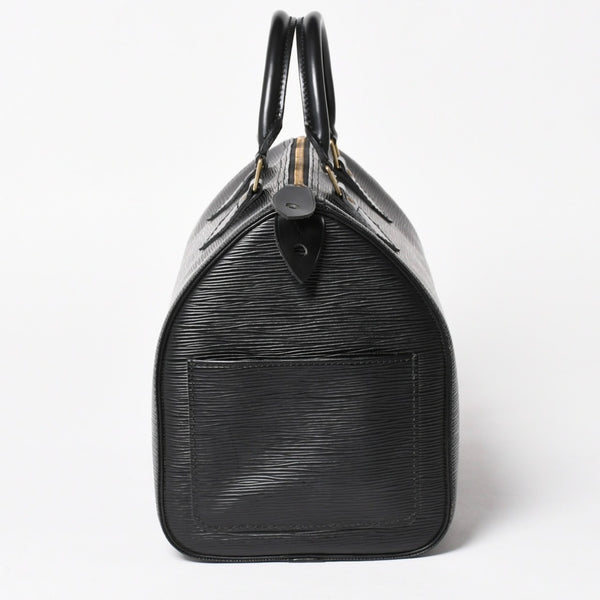 極美品 LOUIS VUITTON ルイヴィトン スピーディ30 ハンドバッグ M59022 エピレザー ブラック ゴールド金具 中古 4a004846