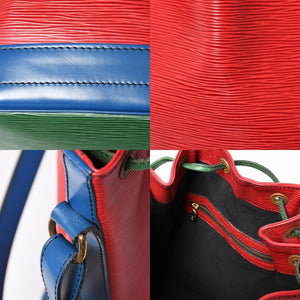 LOUIS VUITTON ルイヴィトン エピ ノエ トリコロール 巾着ショルダーバッグ M44084 マルチカラー レザー ゴールド金具 美品 中古 4a005035
